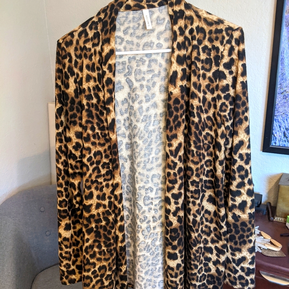 Leopard Open Cardigan